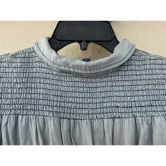 Pilcro Femme Smocked Blouse Milkmaid L Puff Sleeve Boho Western Festival Cottage - Picture 7 of 11